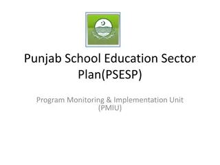 Punjab School Education Sector Plan (PSESP) Overview and Challenges