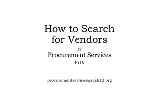 Search Vendors through Procurement Services FY16 at SCS