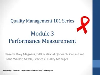 Principles of Performance Measurement and Quality Improvement in Healthcare Programs
