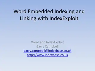 Optimizing Word Indexing and Linking for Efficient Document Management