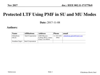 Protected LTF Using PMF in SU and MU Modes