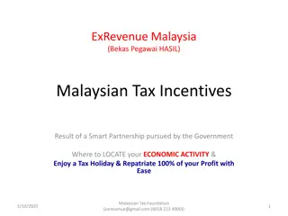 Exploring Tax Incentives for Economic Activities in Malaysia