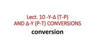 Equations and Conversions in Electrical Circuits