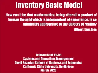 Optimal Policy for Economic Order Quantity Models - Inventory Management
