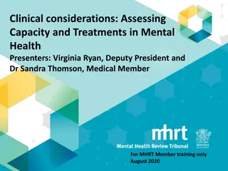 Assessing Capacity and Treatments in Mental Health Training