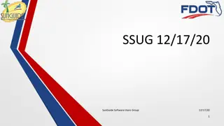 SunGuide Software Users Group Updates and Findings