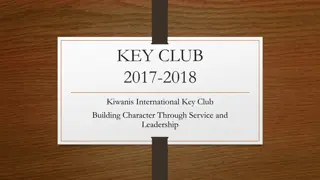Key Club 2017-2018: Building Character Through Service and Leadership