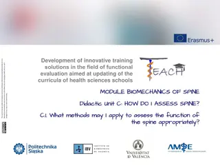 Innovative Training Solutions for Assessing Spine Function