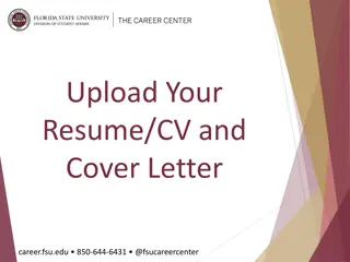 Optimize Your Career Portfolio with Resume and Cover Letter Uploads