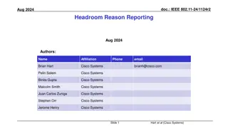 IEEE 802.11-24/1124r2 Aug 2024 Headroom Reason Reporting