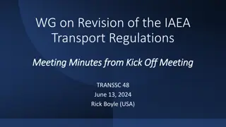 IAEA Transport Regulations Revision Meeting Summary