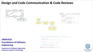 Effective Code Communication and Naming Conventions