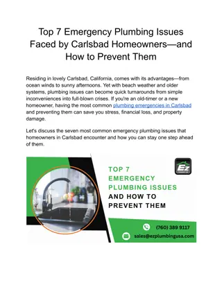 Top 7 Emergency Plumbing Issues Faced by Carlsbad Homeowners—and How to Prevent Them
