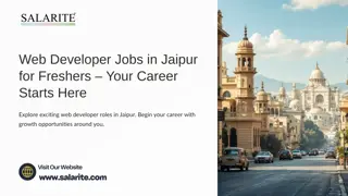 Web Developer Jobs in Jaipur for Freshers – Your Career Starts Here.