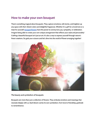How to make your own bouquet of flowers