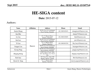 IEEE 802.11-15/1077r0 HE-SIGA Content Authors and Affiliations