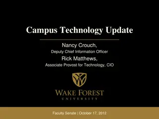 Latest Campus Technologies and Updates - October 2012