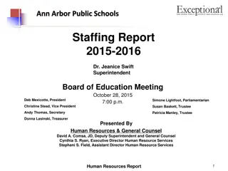 Ann Arbor Public Schools Staffing Report 2015-2016 Insights
