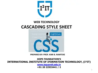 Cascading Style Sheets (CSS) for Web Design and Development