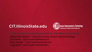 Private Cloud Infrastructure Overview: Current State, Future Plans, and Challenges