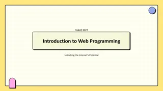 Unlocking the Internet's Potential: An Introduction to Web Programming
