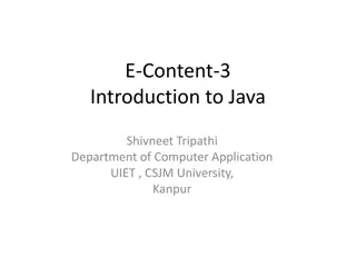 Introduction to Java Programming Concepts