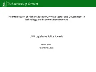 Technology and Economic Development: The Intersection of Higher Education, Private Sector, and Government in Vermont