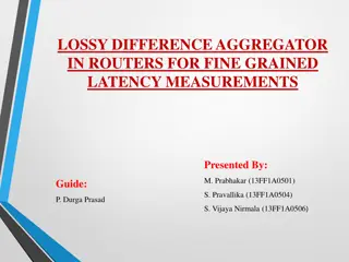 Lossy Difference Aggregator in Routers for Fine-Grained Latency Measurements