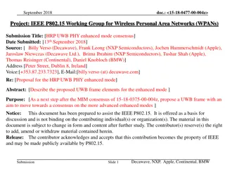 Enhanced UWB Frame Elements Proposal for IEEE P802.15 Working Group