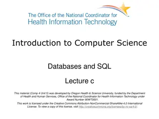 Introduction to Computer Science Databases and SQL Essentials