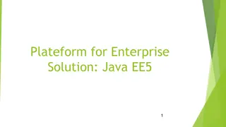 Java EE5 Platform for Enterprise Solutions Overview