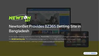 NewtonBet Provides BZ365 Betting Site in Bangladesh