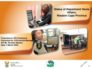 Status of Department Home Affairs: Western Cape Province
