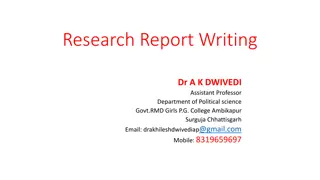 Importance of Research Report Writing