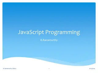 JavaScript Programming Overview