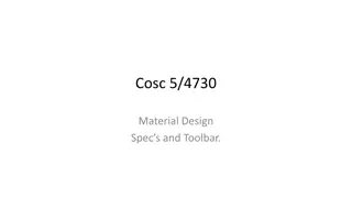 Material Design Specifications and Theme Customization