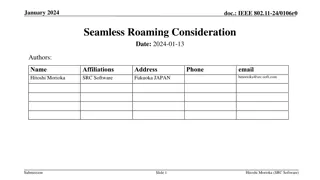 IEEE 802.11 Seamless Roaming Consideration