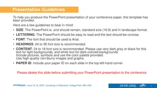 Effective PowerPoint Presentation Guidelines for Conference Papers