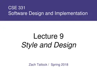 Software Design and Implementation Principles