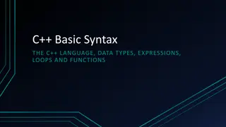 C++ Programming Language Overview