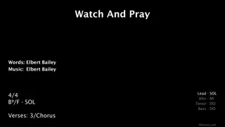 Watch and Pray - Inspiring Hymn Presentation Slides