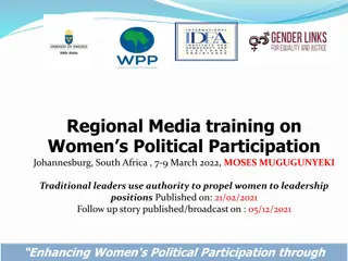 Empowering Gender Equality: Traditional Leaders Promoting Women's Political Participation