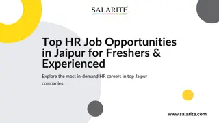 Top HR Job Opportunities in Jaipur for Freshers & Experienced