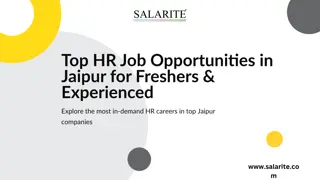 Top HR Job Opportunities in Jaipur for Freshers & Experienced