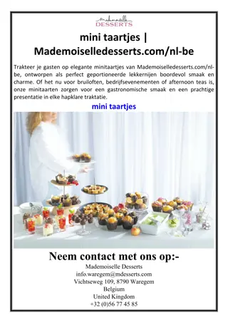 mini taartjes | Mademoiselledesserts.com/nl-be