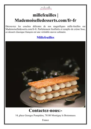 millefeuilles | Mademoiselledesserts.com/fr-fr