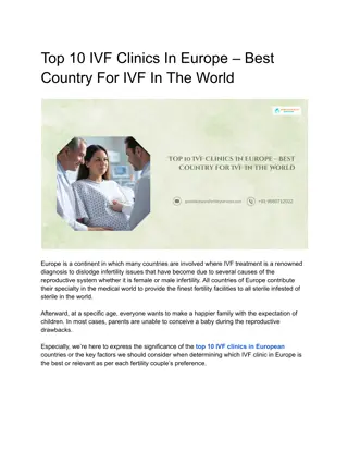 Top 10 IVF Clinics in Europe | World Fertility Services
