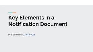 Key Elements in a Notification Document