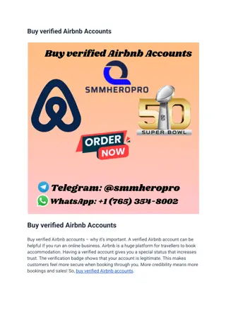 Buy verified Airbnb Accounts