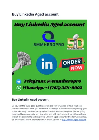 Buy Linkedin Aged account